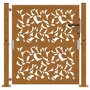 Voir la diapositive 4 : VIDAXL Porte de jardin acier resistant aux intemperies design feuilles