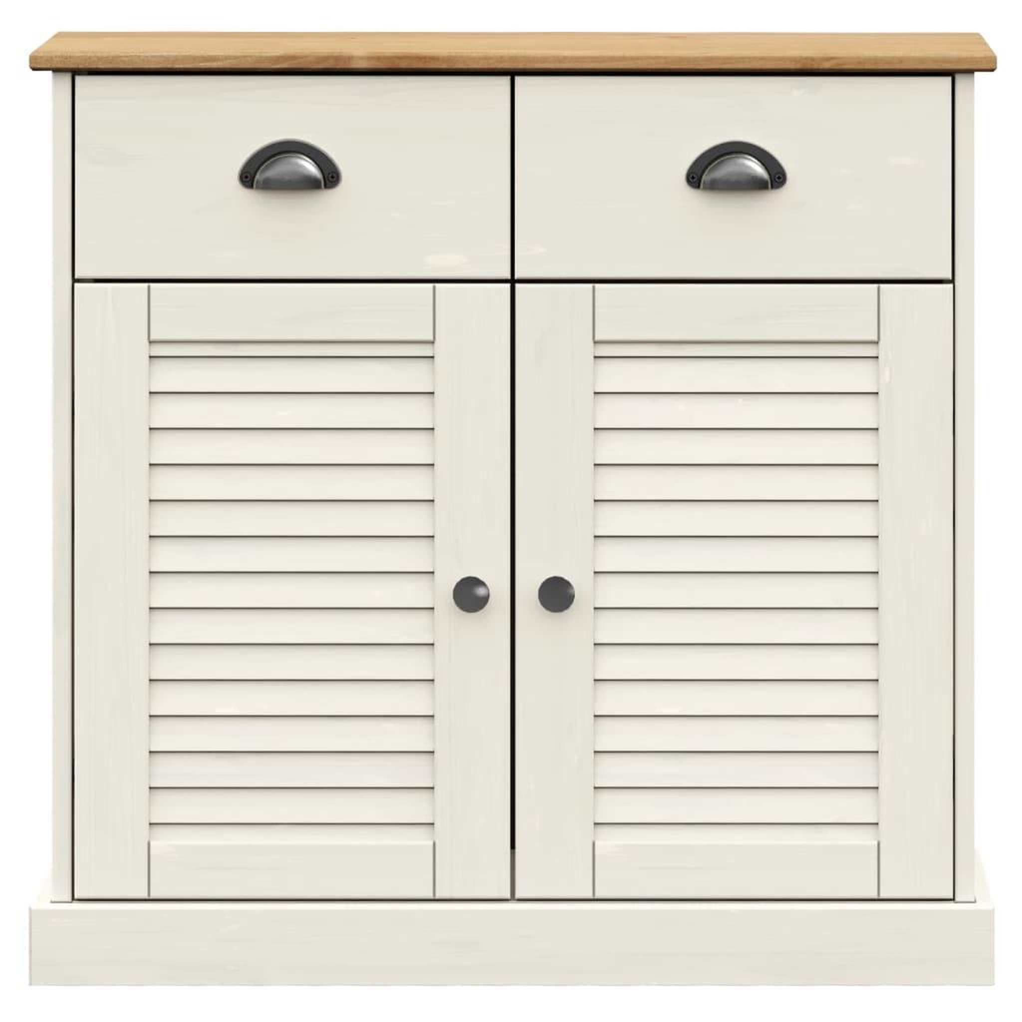 Voir la diapositive 5 : VIDAXL Buffet avec tiroirs VIGO 78x40x75 cm blanc bois massif de pin