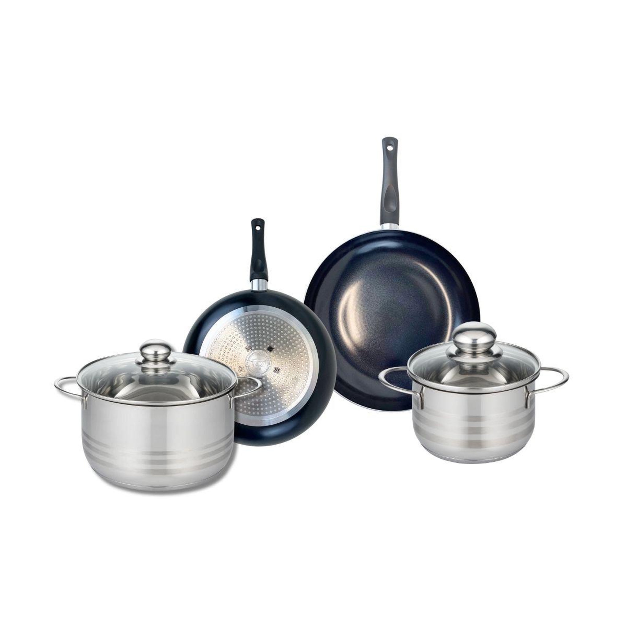 ELO Ensemble de 2 poêles de cuisson 20 et 24 cm et 2 faitouts 16 et 20 cm elo prima brillant
