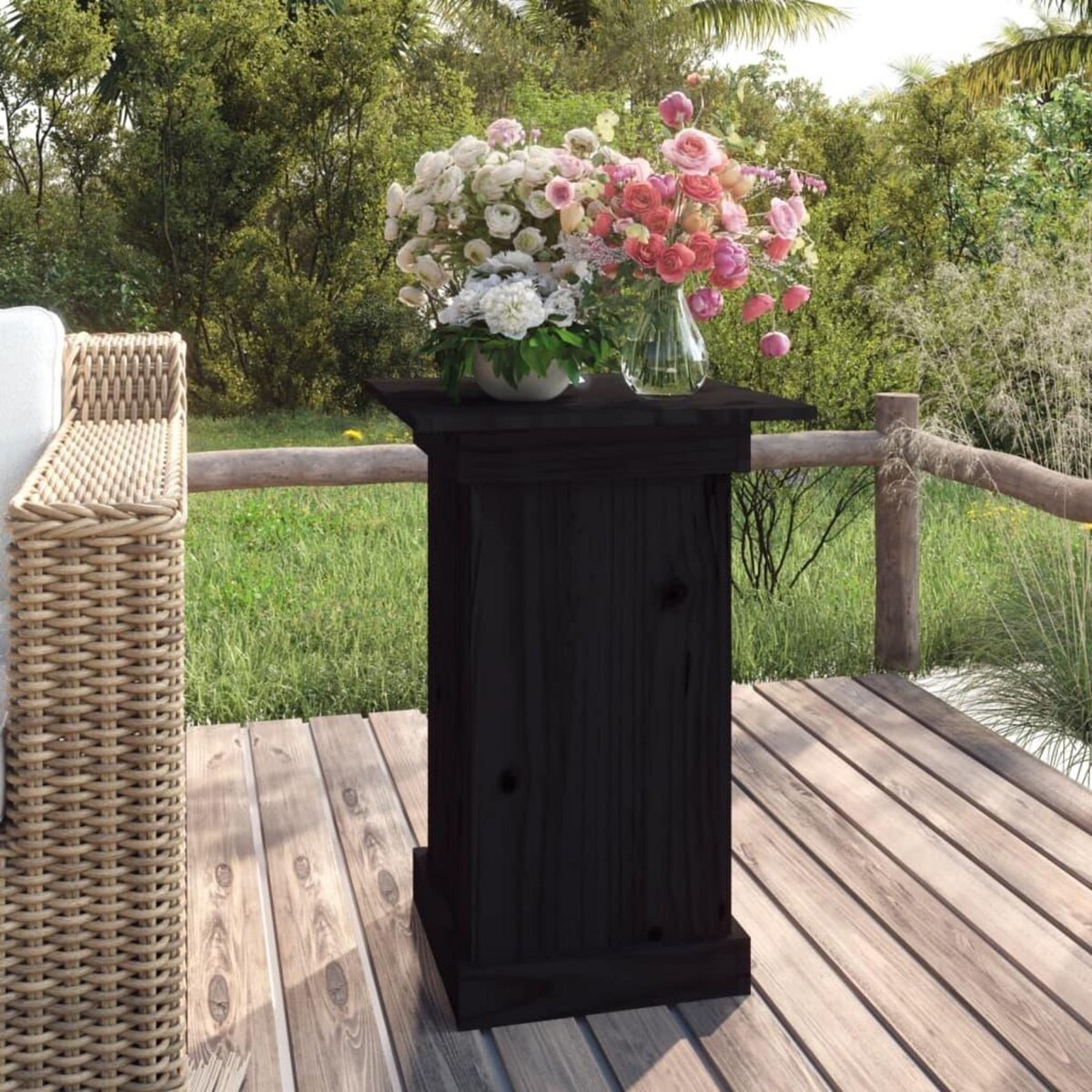 Support de bois de chauffage Marron miel 100x25x100 cm Bois pin vidaXL