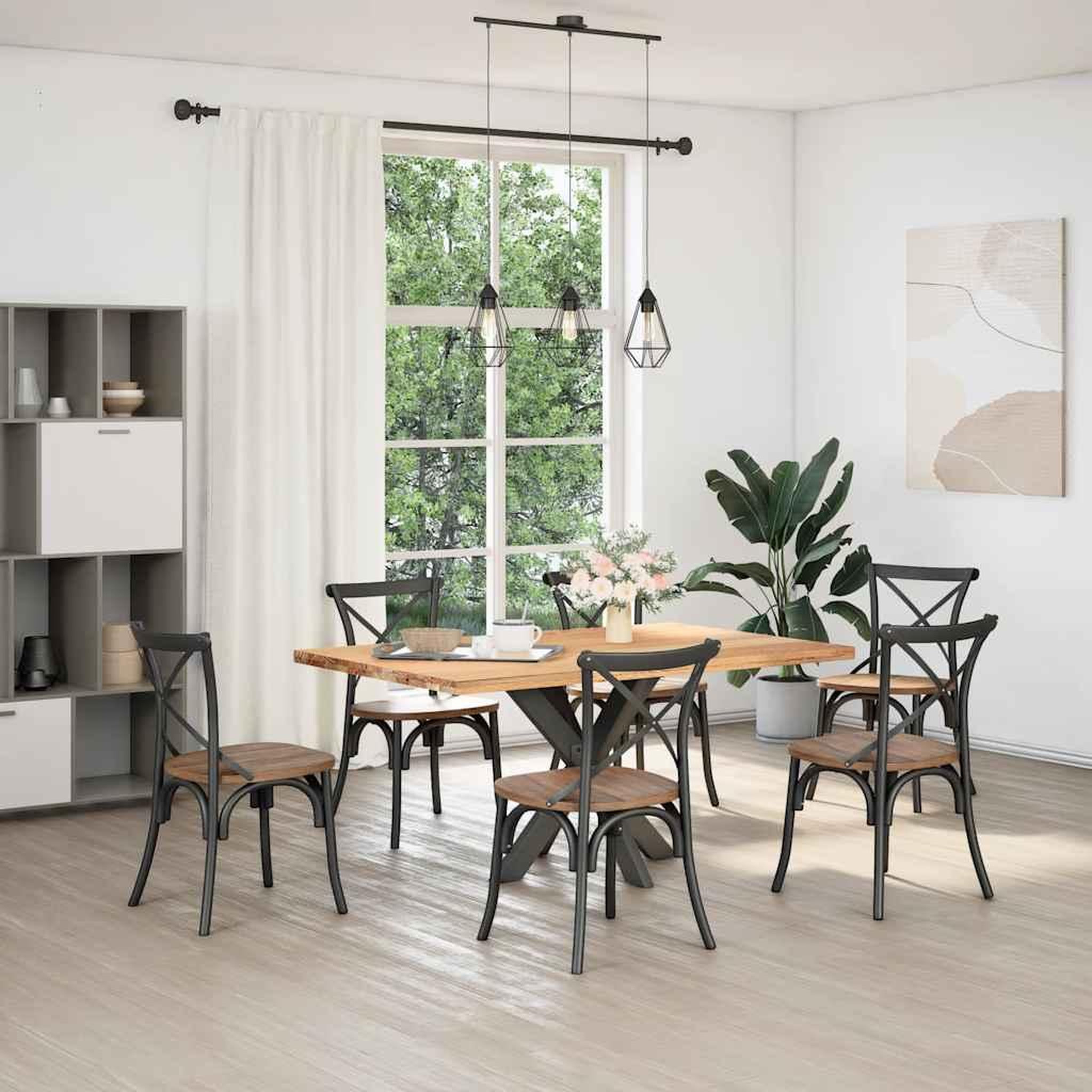 Voir la diapositive 2 : VIDAXL Pied de table a manger forme d'araignee 85x85x(72-73) cm