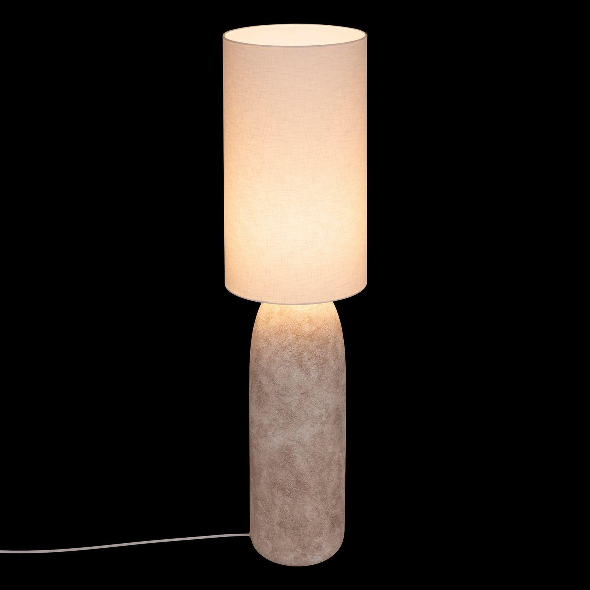 Voir la diapositive 6 : ATMOSPHERA Lampadaire cylindrique effet travertin erin - gris
