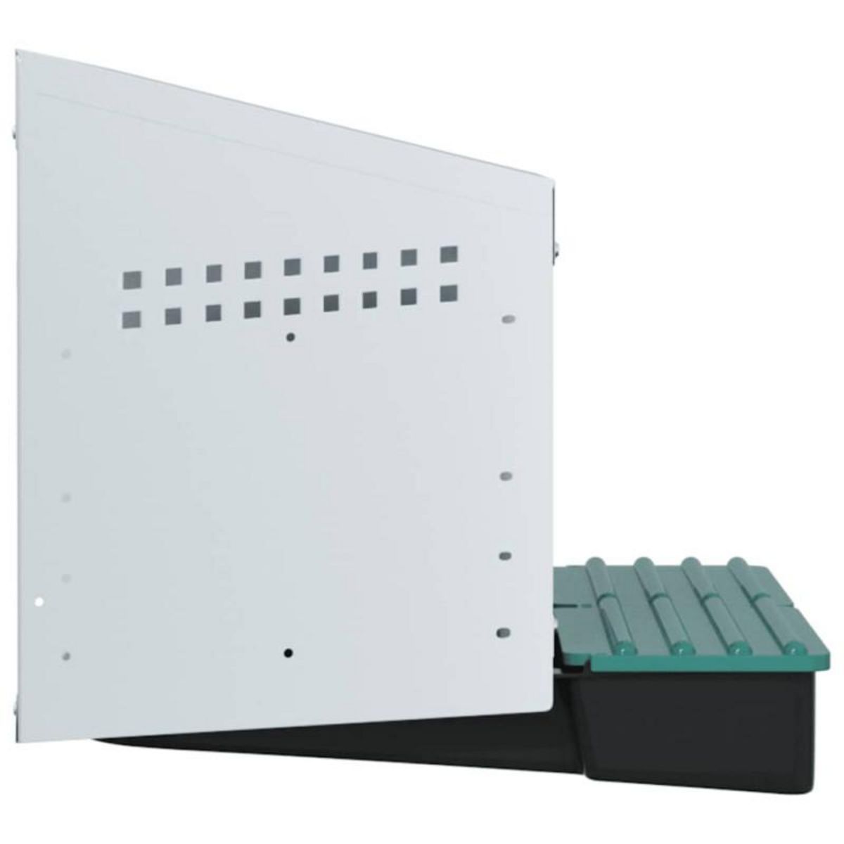 VIDAXL Nichoir à poules 2 compartiments, fixation murale, acier galvanisé