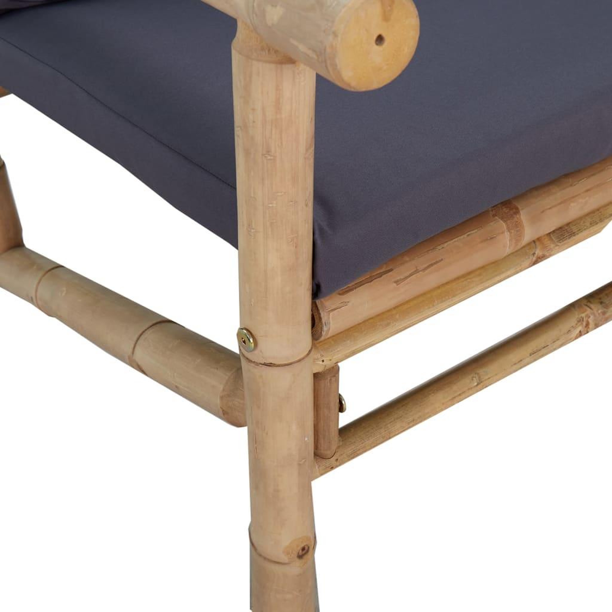 Voir la diapositive 5 : VIDAXL Banc de jardin avec coussins gris fonce bambou