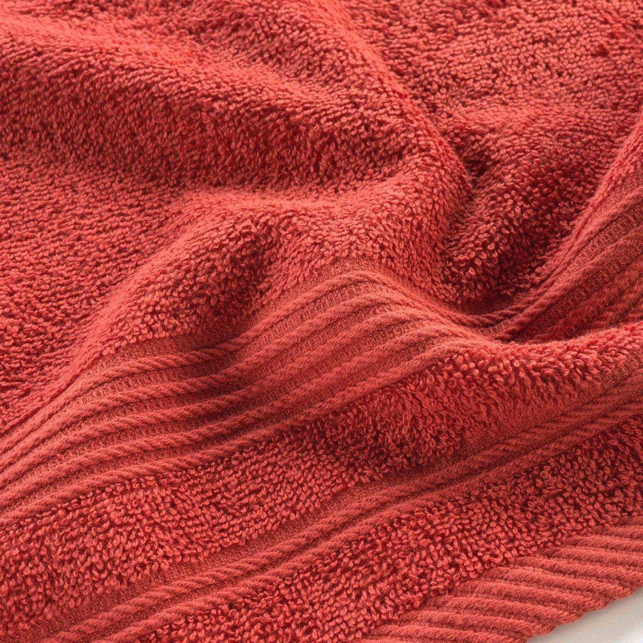 Voir la diapositive 3 : Douceur d'Intérieur Serviette d'Invité  Tendresse  30x50cm Terracotta