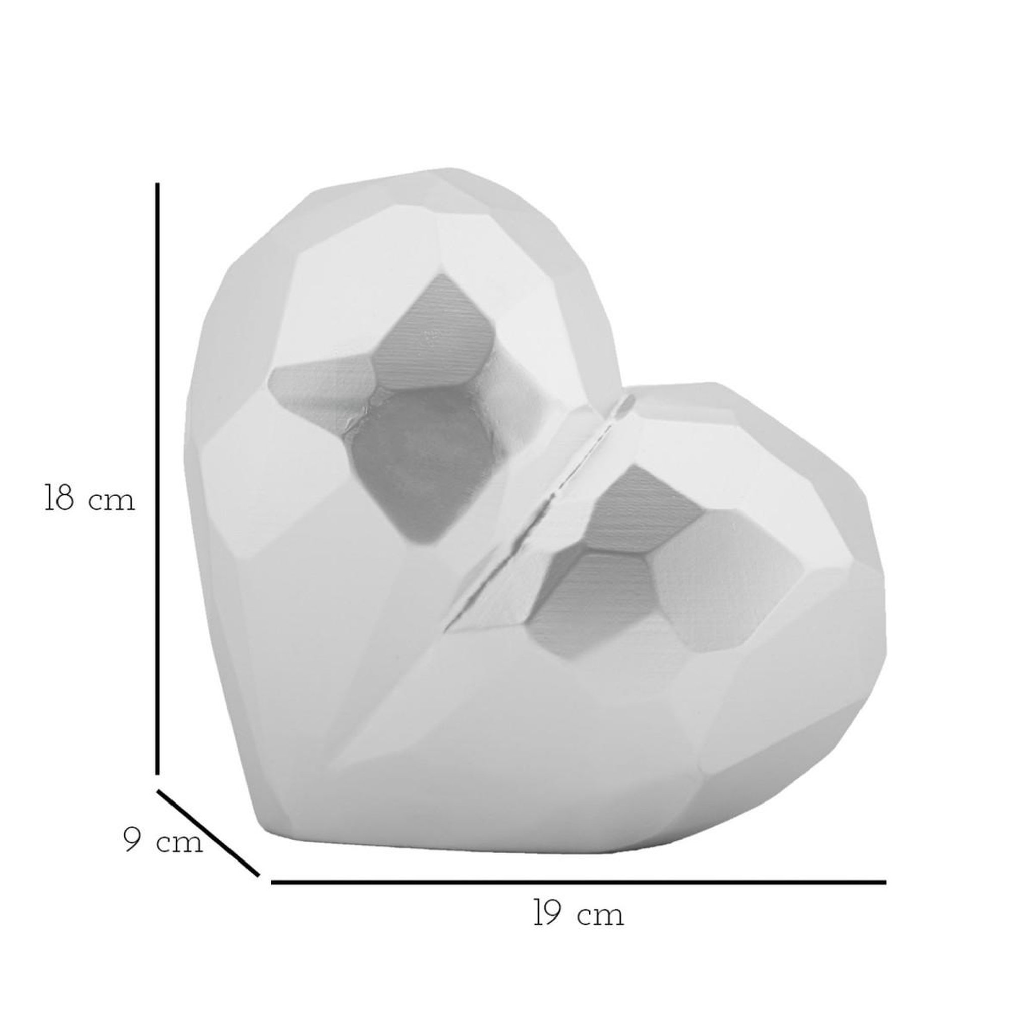 Voir la diapositive 6 : Paris Prix Vase design en résine  heart  19cm argent
