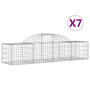 Voir la diapositive 2 : VIDAXL Paniers a gabions arques 7 pcs 200x50x40/60 cm fer galvanise