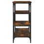 Voir la diapositive 5 : VIDAXL Table console avec etageres chene fume 100x35x75 cm