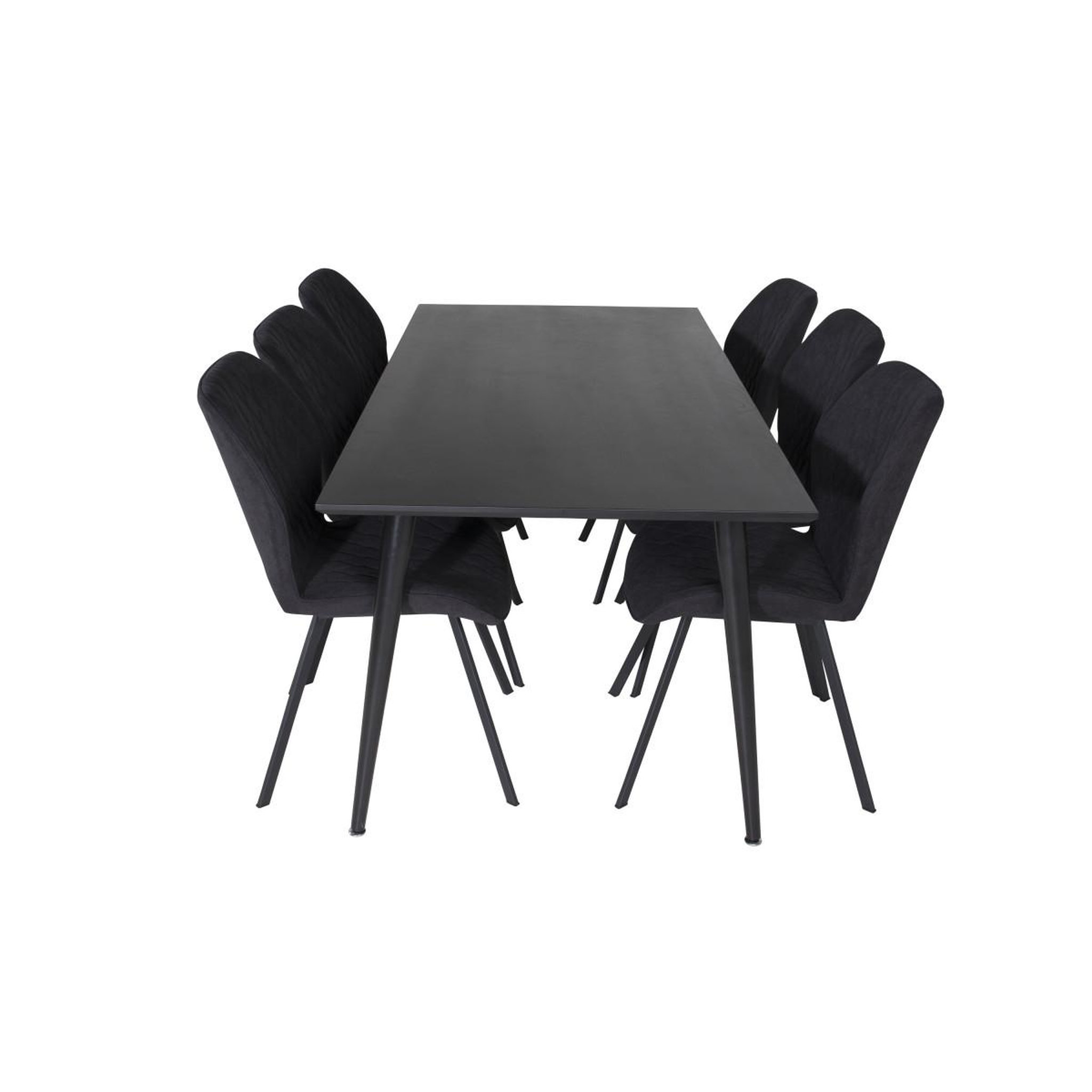 Voir la diapositive 2 : Paris Prix Ensemble table à manger & 6 chaises  dipp & gemma  180cm noir