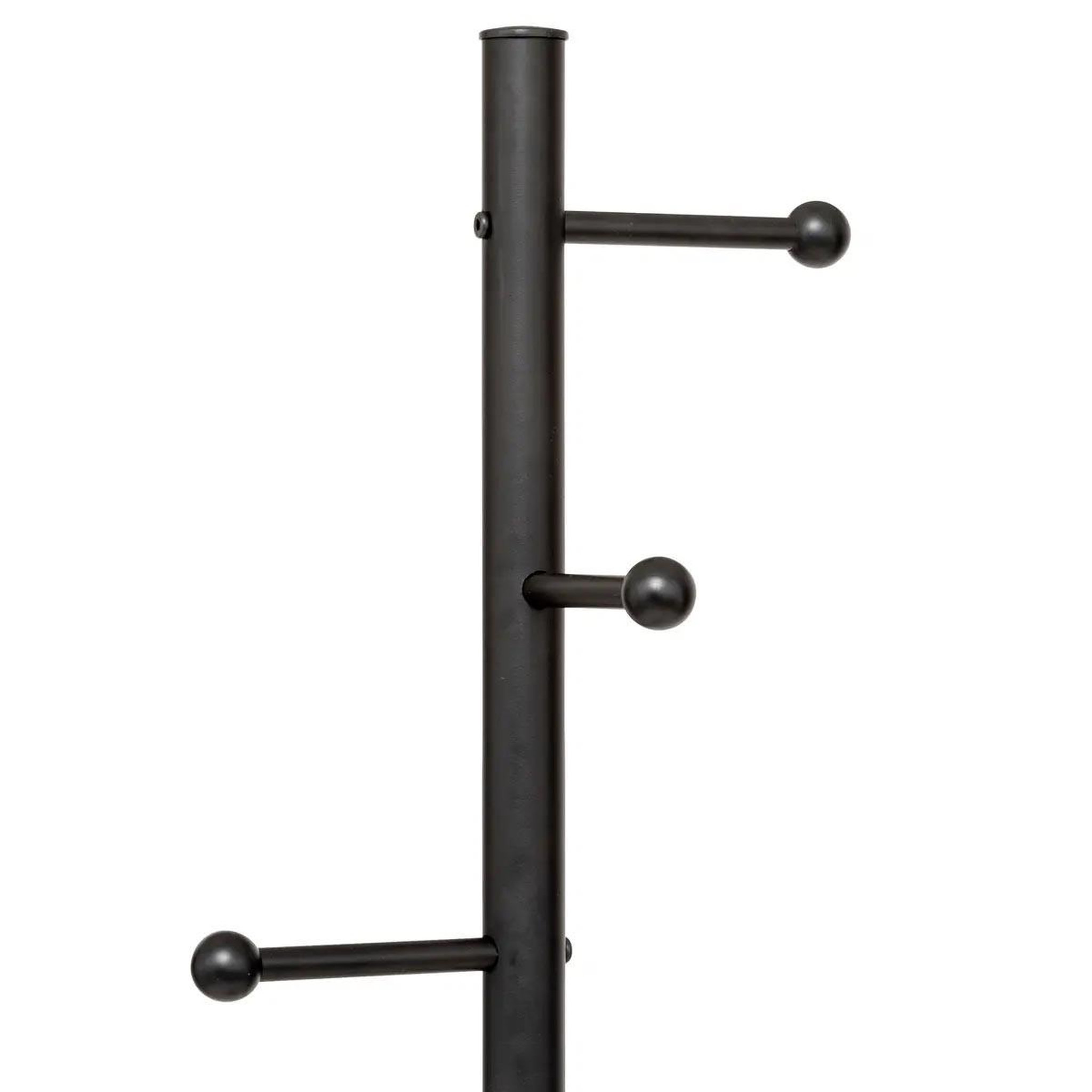 Voir la diapositive 2 : FIVE Porte-manteau 6 tiges en métal  blackmarble  173cm noir