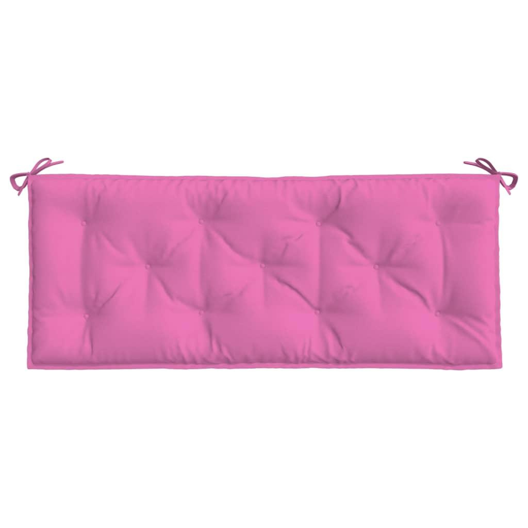 Voir la diapositive 4 : VIDAXL Coussin de banc de jardin rose 120x50x7 cm tissu