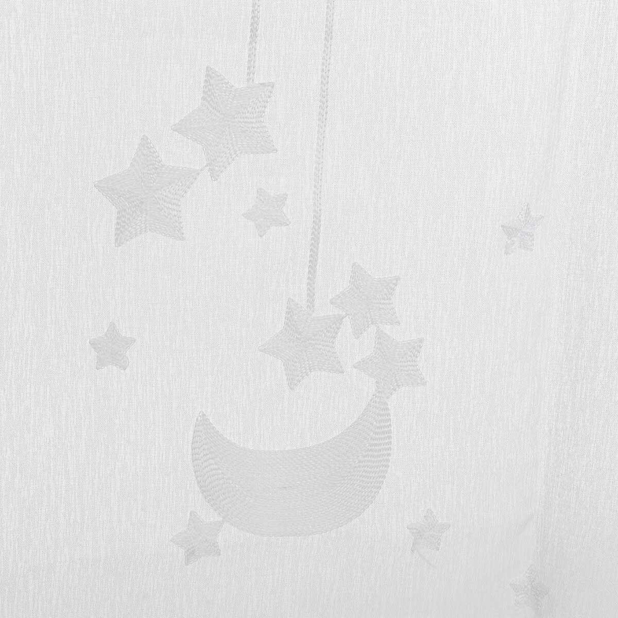Voir la diapositive 2 : Atmosphera Kids Rideau voilage enfant  étoiles  140x240cm blanc