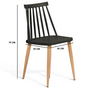 Voir la diapositive 5 : ID MARKET Lot de 4 chaises LILY noires pour salle à manger
