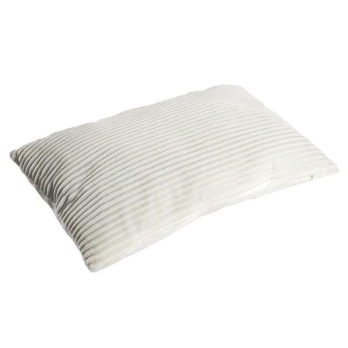 Paris Prix Coussin Déco Flanelle  Grosse Côtes  30x50cm Blanc