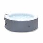 SWEEEK Spa MSPA gonflable rond – Kili 4 gris 4 places - système anti-gel et de désinfection UVC + bâche. 180 cm. pompe. chauffage. gonfleur. filtre