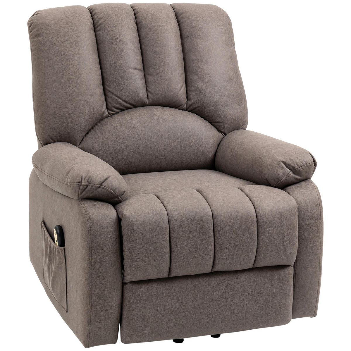 HOMCOM Fauteuil de relaxation électrique - fauteuil releveur inclinable - repose-pied ajustable - microfibre polyester gris