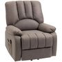 Voir la diapositive 4 : HOMCOM Fauteuil de relaxation électrique - fauteuil releveur inclinable - repose-pied ajustable - microfibre polyester gris