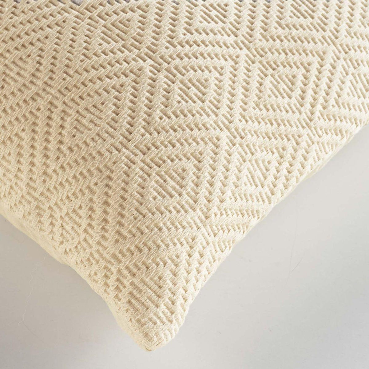 Paris Prix Housse de Coussin Jacquard  Sylvia  40x40cm Naturel