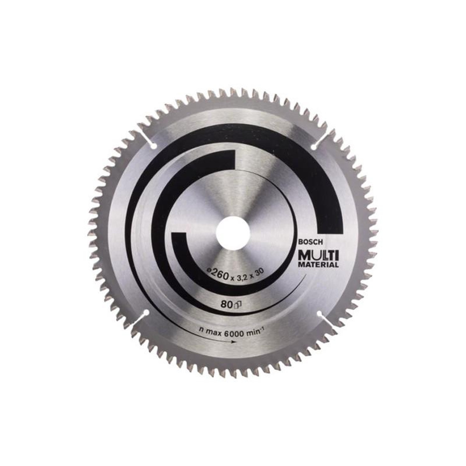 Lame de scie circulaire diamètre 260 x 30 x 3 2 mm multimatériaux 80 dents BOSCH 2608641204 - vue 9