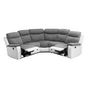 Voir la diapositive 6 : Canapé d'angle relax électrique tissu simili 6 places HELENA