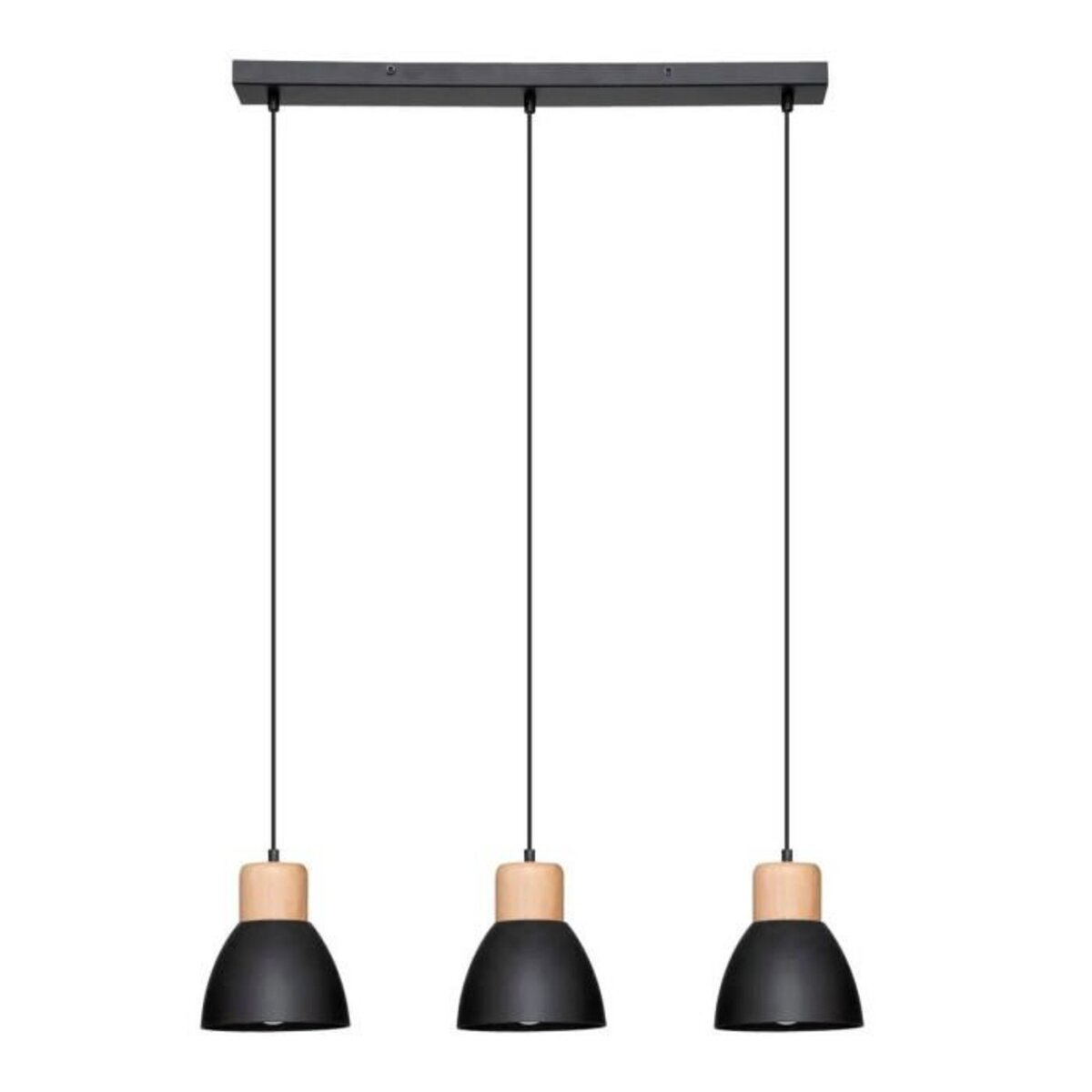 ATMOSPHERA Lampe de Plafonnier 3 Têtes  Desy  100cm Noir