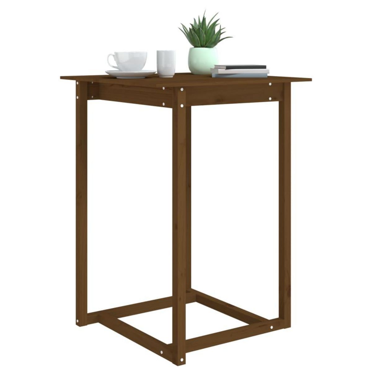 VIDAXL Table de bar Marron miel 80x80x110 cm Bois massif de pin