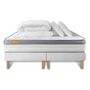 Voir la diapositive 2 : SEPTNUITS Pack matelas + double sommiers Memo Zen Mousse à mémoire de forme 5 zones de confort MAXI épaisseur