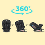 Voir la diapositive 2 : NANIA Safety baby - Siège auto Xenon Pivotant 360° I-Size 40-150 cm - Evolutif dès la naissance jusqu'à 12 ans environ - Groupe 0+/1/2/3 - Fixations isofix - Protections latérales