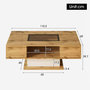 Voir la diapositive 4 : MERAX Table Basse Avec 2 Tiroirs, 1 Nich Et LED