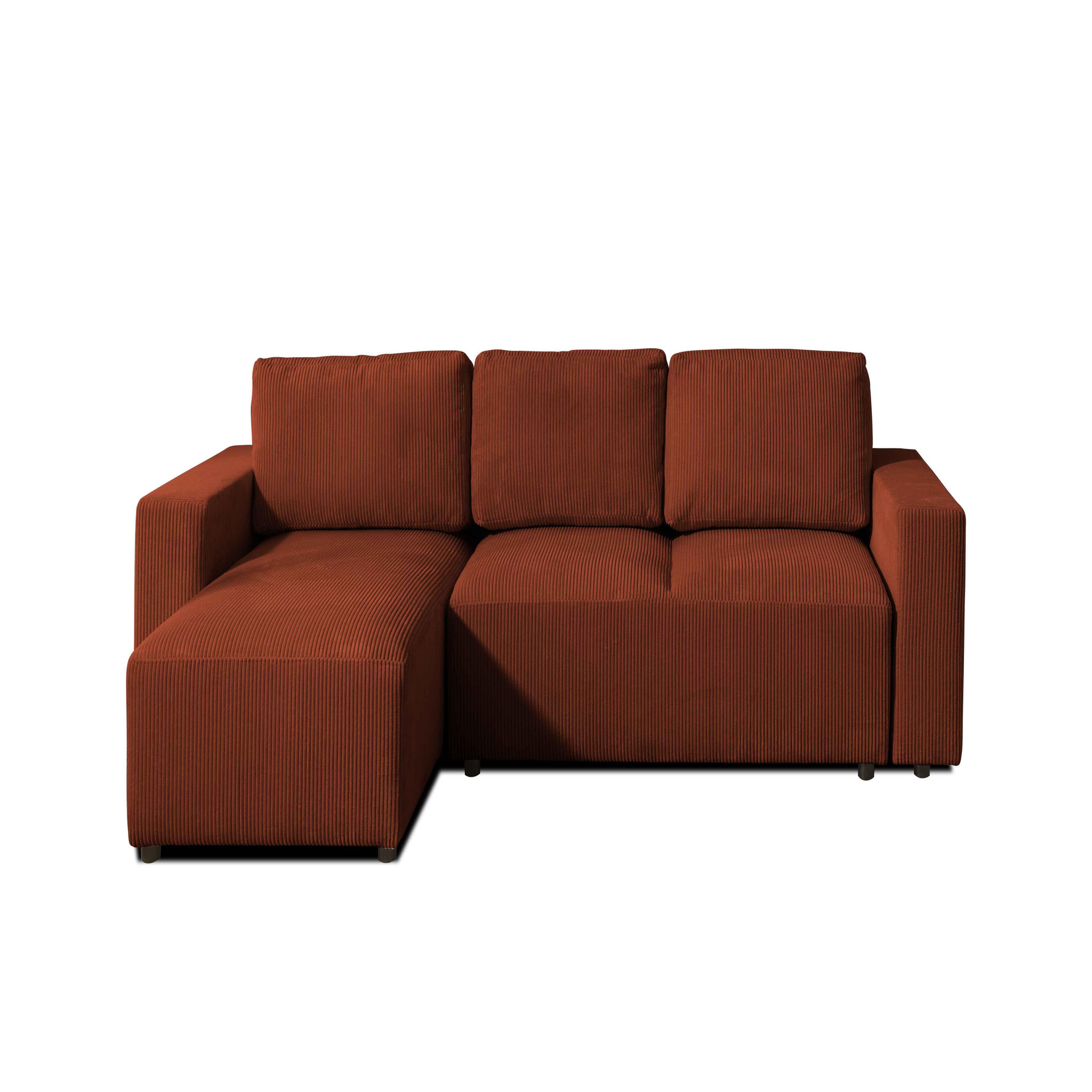 Voir la diapositive 6 : LISA DESIGN Livy - canapé d'angle convertible et coffre - réversible - en velours côtelé - 4 places