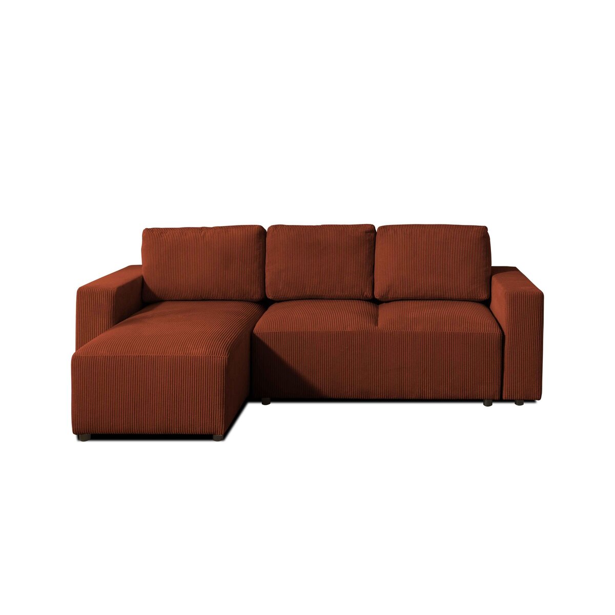 LISA DESIGN Livy - canapé d'angle convertible et coffre - réversible - en velours côtelé - 4 places