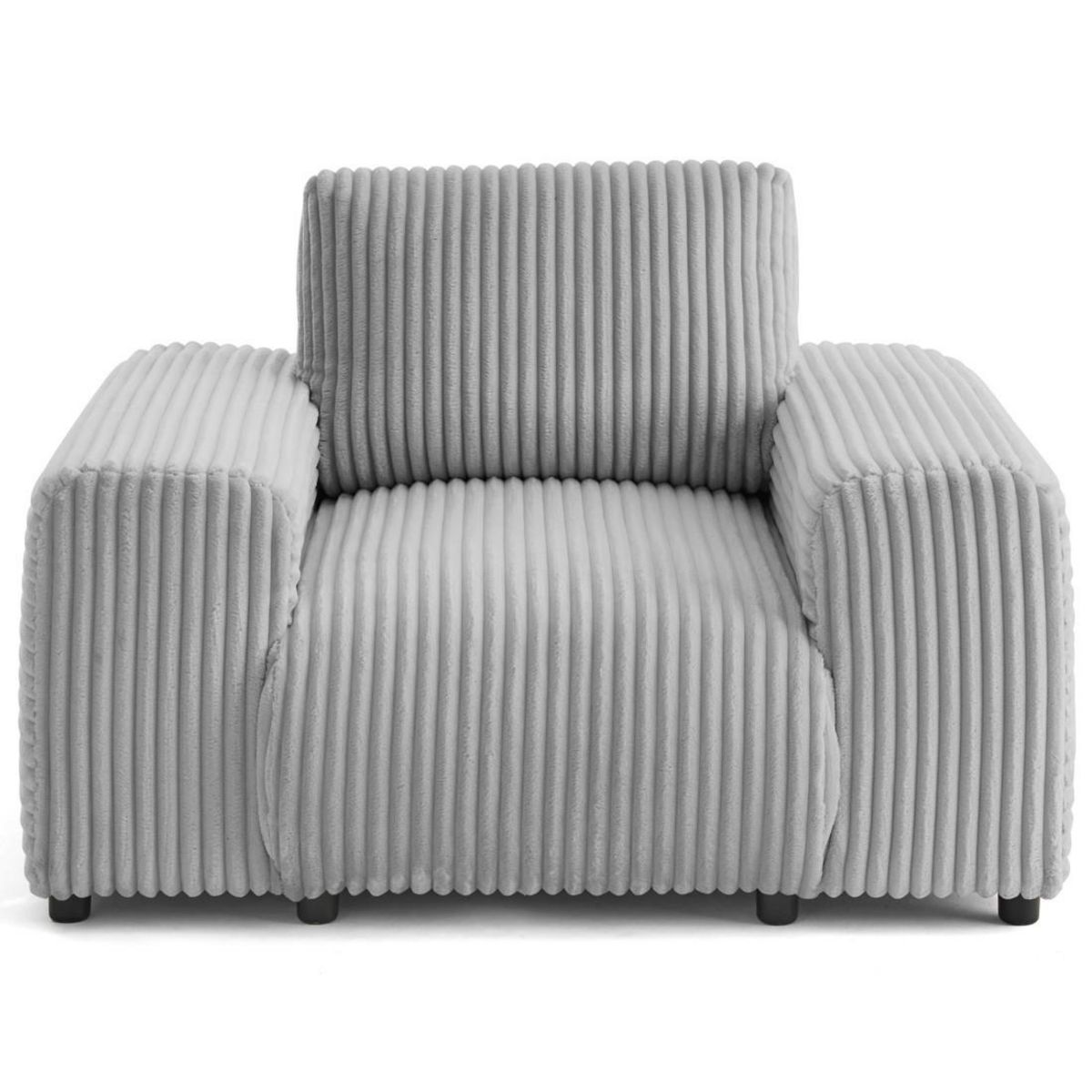 LISA DESIGN Garance - fauteuil en velours côtelé grosses côtes