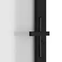 VIDAXL Porte interieure 93x201,5 cm Noir Verre mat et aluminium