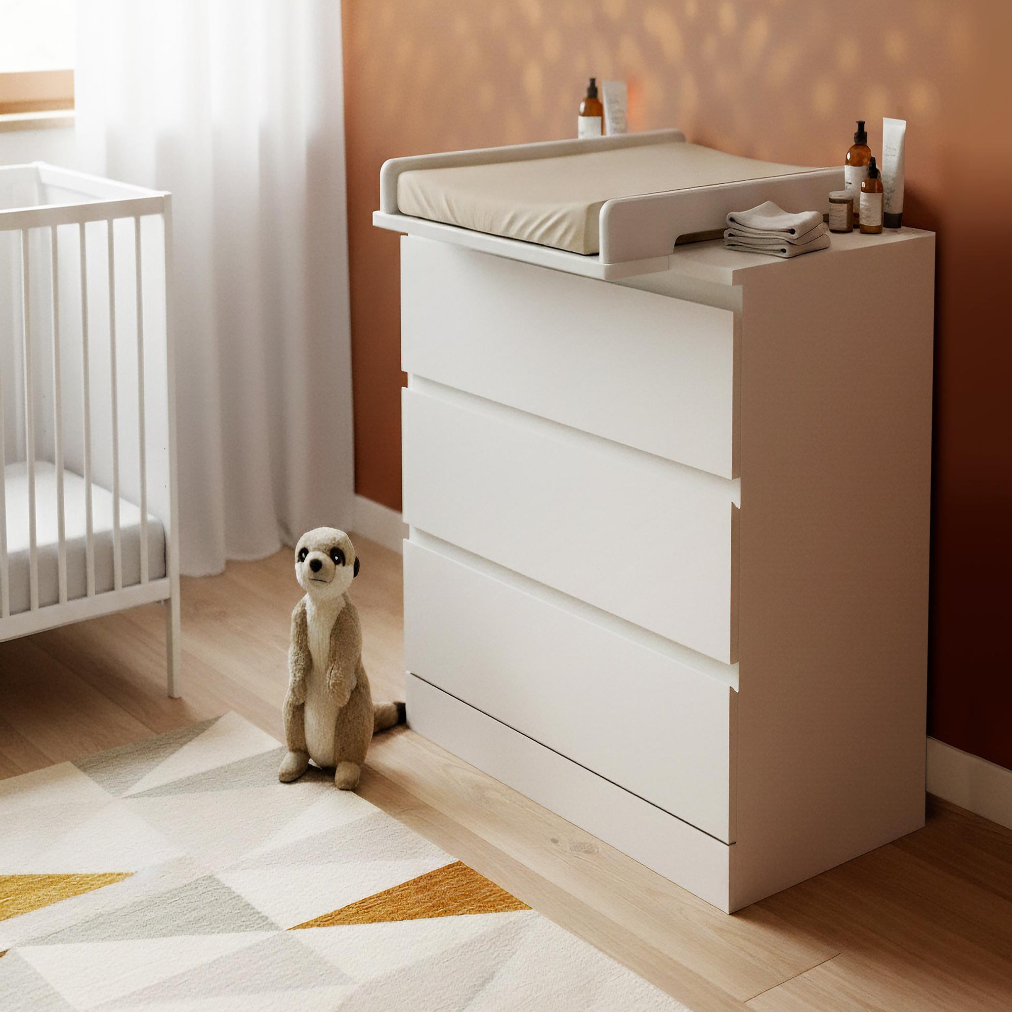 Voir la diapositive 3 : JURABABY Plan à langer universel 50 cm kira pour commode bébé