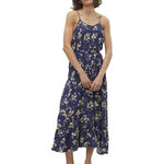 Vero Moda Robe Marine/Jaune à Motifs Femme Vero Moda Easy Joy. Coloris disponibles : Bleu