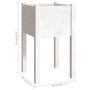 Voir la diapositive 6 : VIDAXL Jardiniere d'exterieur Blanc 40x40x70 cm Bois de pin massif