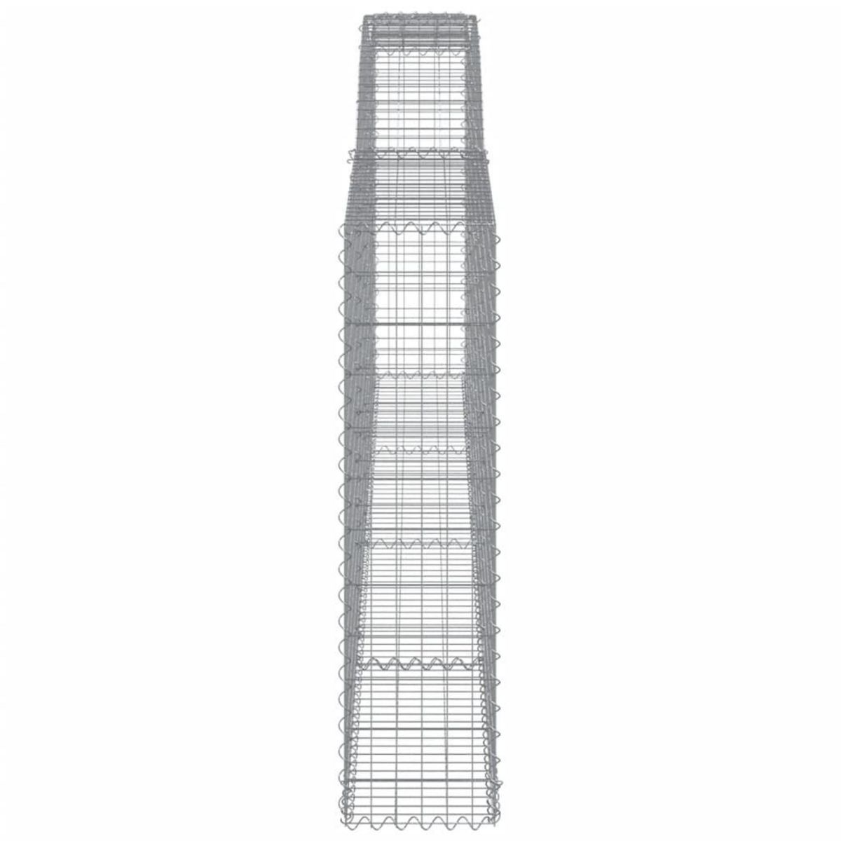 VIDAXL Paniers a gabions arques 10 pcs 400x30x120/140 cm Fer galvanise