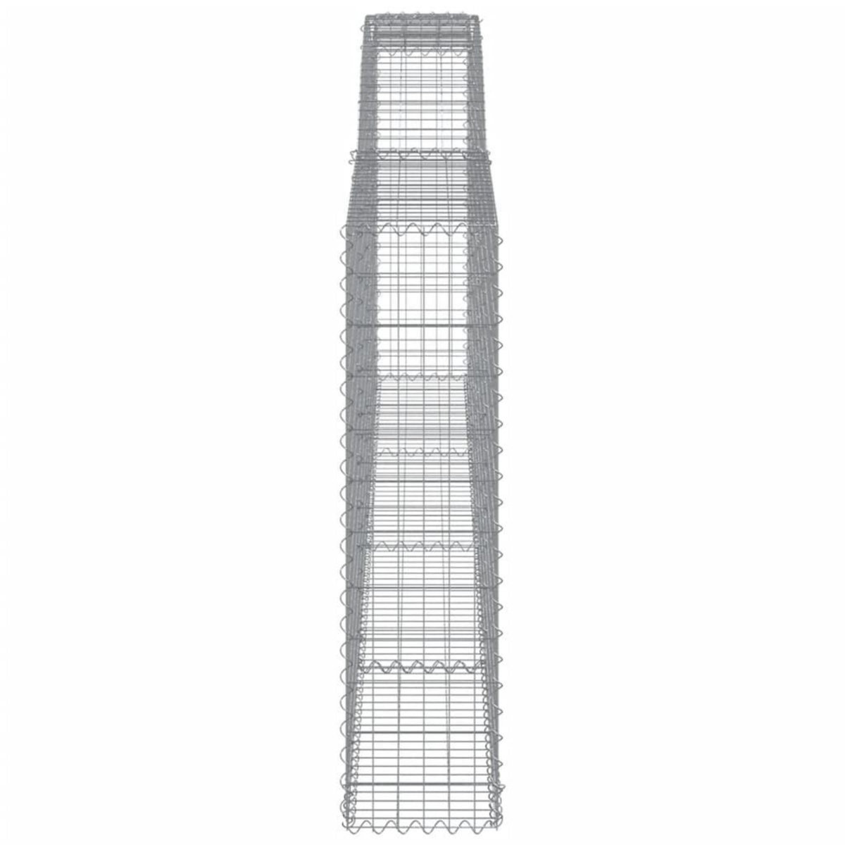 VIDAXL Paniers a gabions arques 10 pcs 400x30x120/140 cm Fer galvanise