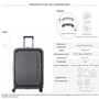 Voir la diapositive 2 : Delsey Valise rigide Securitime Zip TSA polycarbonate 66cm