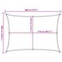 Voir la diapositive 6 : VIDAXL Voile d'ombrage 160 g/m^2 Creme 6x8 m PEHD