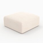 Rendez vous déco Pouf carré pour canapé modulable en velours blanc cassé-Mina