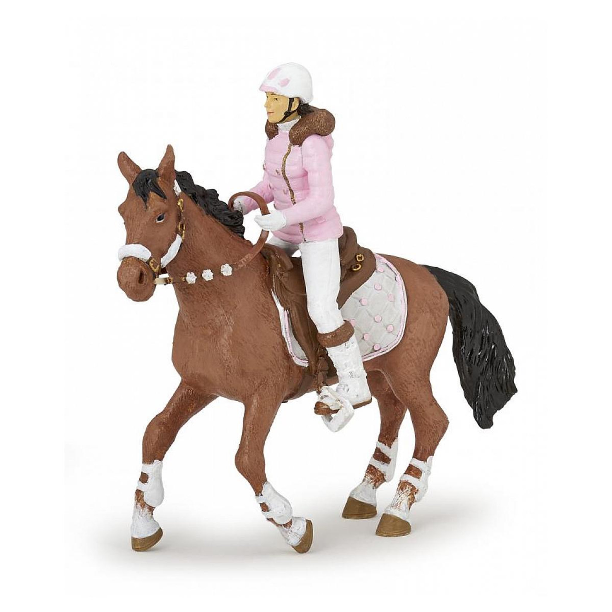 Voir la diapositive 2 : Papo 51553 Cheval de la cavalière fashion hiver