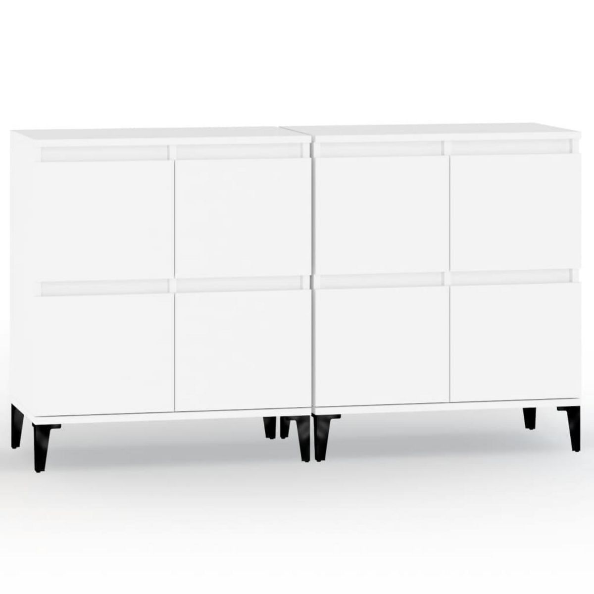 VIDAXL Buffets 2 pcs blanc 60x35x70 cm bois d'ingenierie