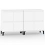 Voir la diapositive 2 : VIDAXL Buffets 2 pcs blanc 60x35x70 cm bois d'ingenierie