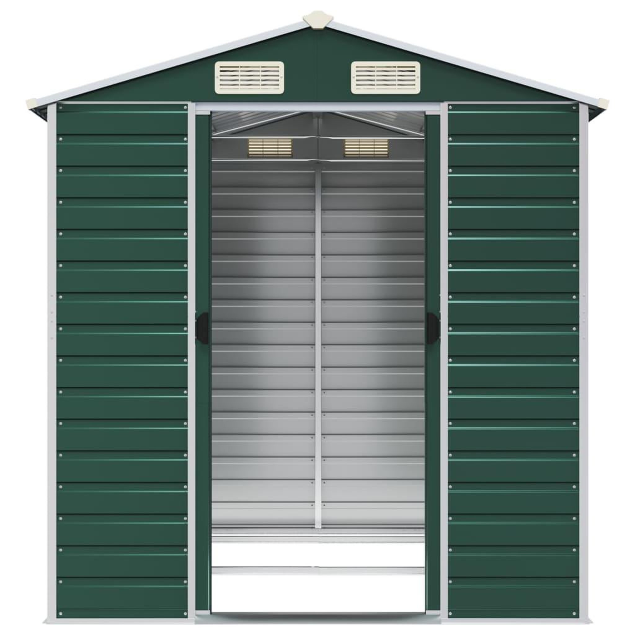 Voir la diapositive 5 : VIDAXL Abri de jardin vert 191x215x198 cm acier galvanise