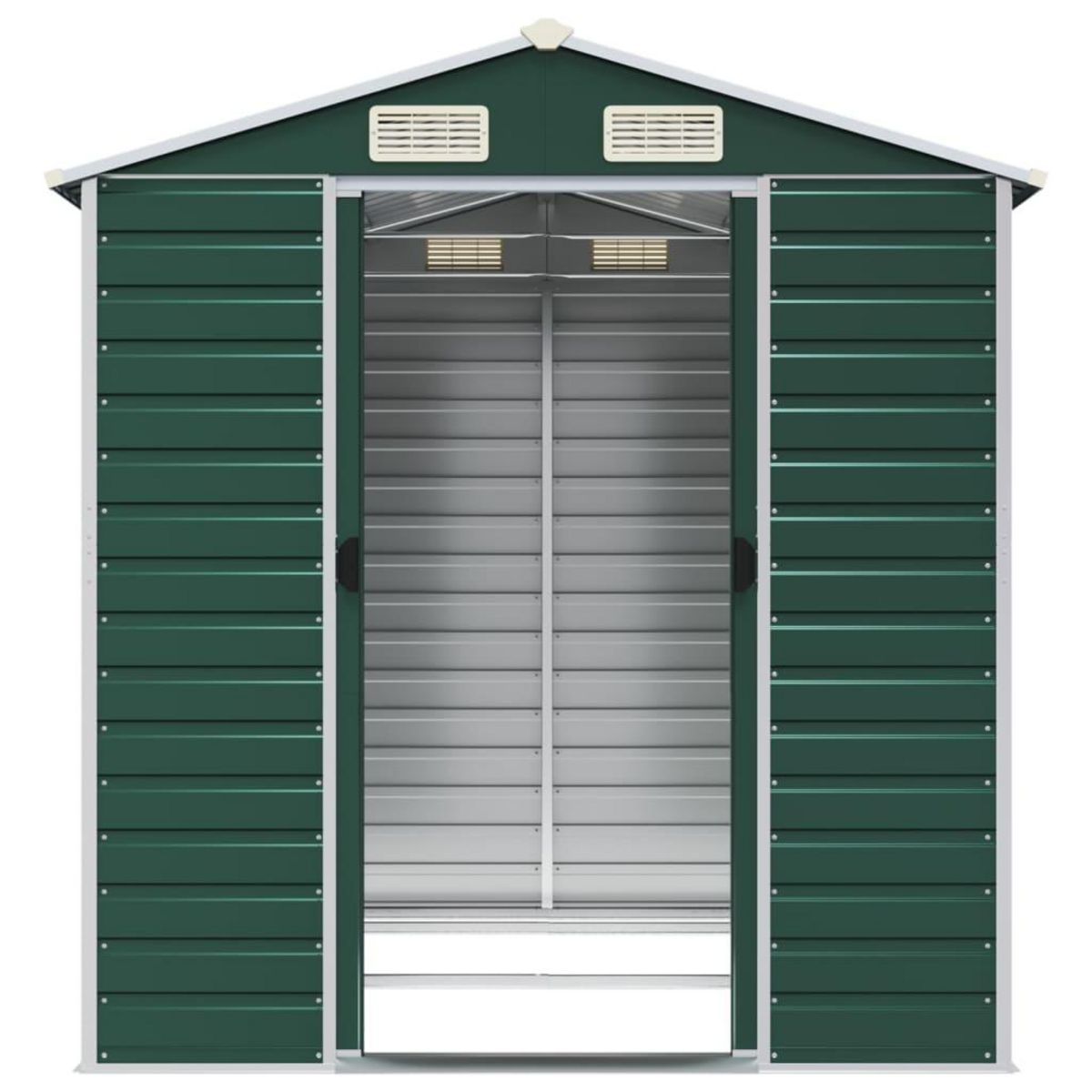 VIDAXL Abri de jardin vert 191x215x198 cm acier galvanise