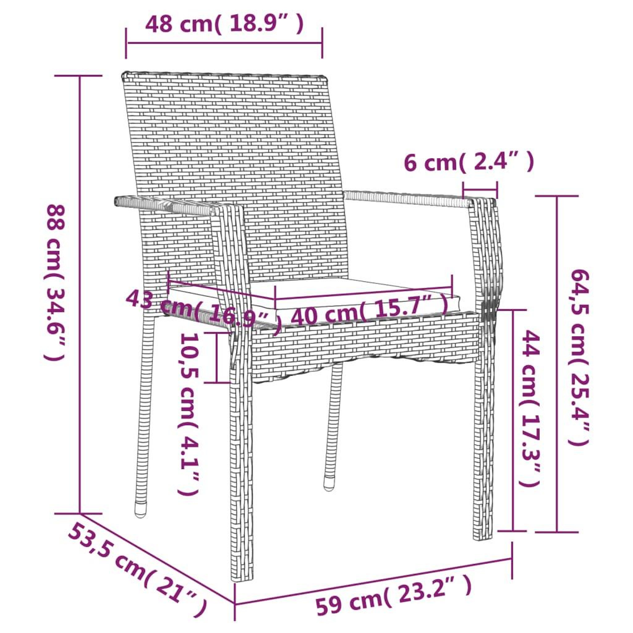 Voir la diapositive 6 : VIDAXL Ensemble a manger de jardin coussins 5pcs Noir Resine tressee