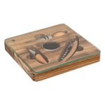 SECRET DE GOURMET Coffret Sommelier 4 Pièces  Jules  16cm Marron