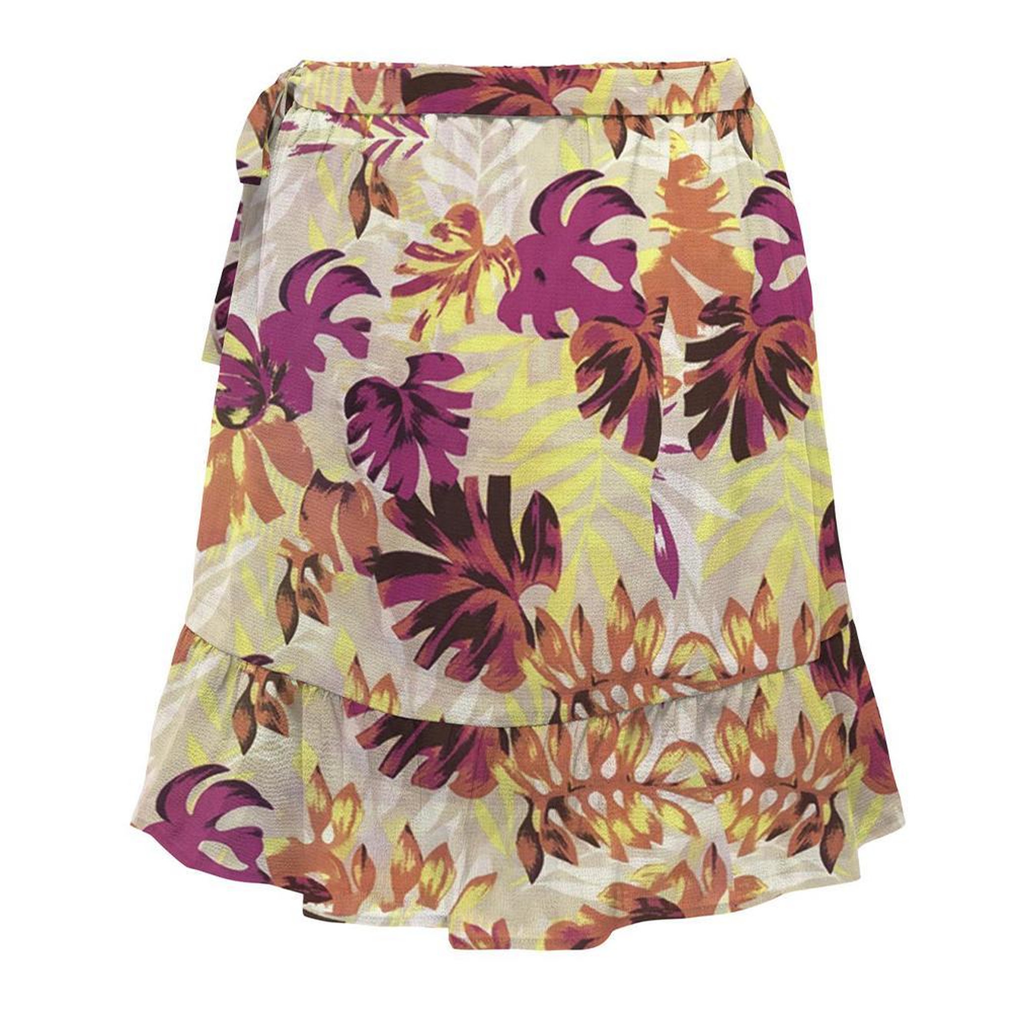 Voir la diapositive 2 : Only Jupe Jaune/Rose Femme Only Onlnova Life Merle