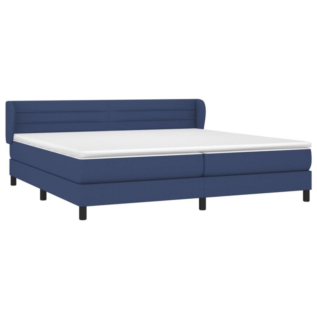 VIDAXL Sommier a lattes de lit avec matelas Bleu 200x200 cm Tissu